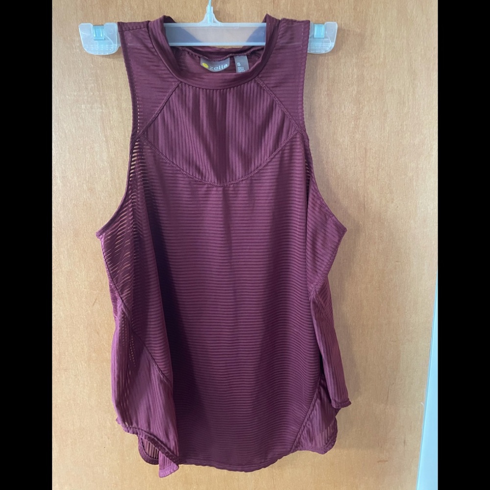 Summer running tee shirt burgundy